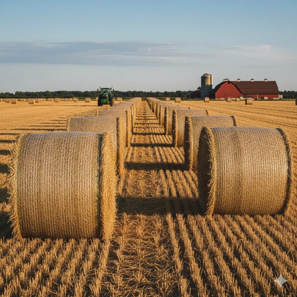 image xesbalenetcom Round bales of straw